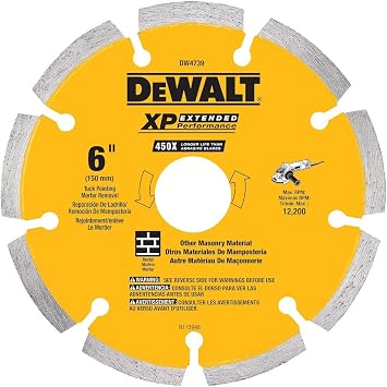 Dewalt DW4739 0.250 XP Diamond Tuck Point Blade, 6-Inch