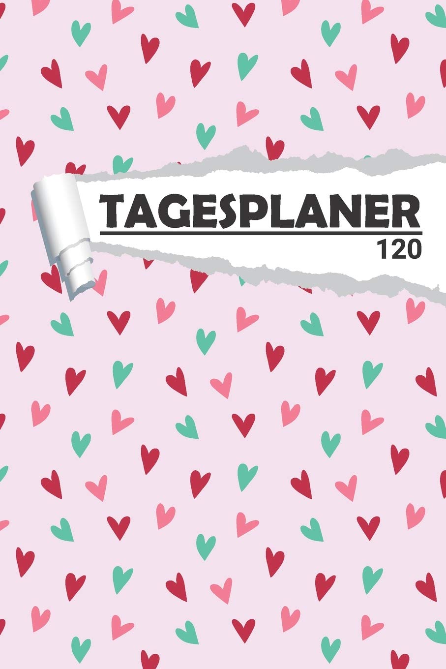 Tagesplaner vintage Herz: Eleganter Terminplaner I DIN A5 I 120 Seiten I Tageskalender I Organizer für Schule, Uni und Büro (Abstrakte Tagesplaner) (German Edition)
