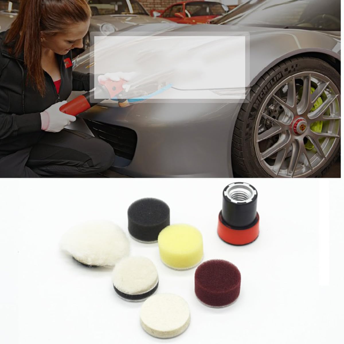SOLUSTRE 21stücke Teiliges Set Polierpads Selbstklebende Schwammräder Für Auto Reinigung Und Versiegelung Von Lacken Verschiedene Polierarbeiten Langlebiges Material Für Besten Einsatz