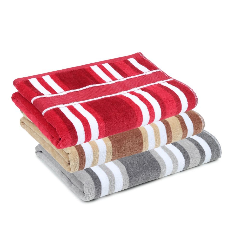 BRODLOOM 400 GSM Cotton Large Size Hand Towels, Ultra-Soft, Absorbent, Fade Resistant Hand Towels for Home, Gym, Workout, Yoga, Travel, Size- 22 X 15 Inch, Pack of 3