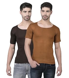 Dollar Lehar Combed Cotton Men's Multicolour Vest - Pack of 2 - Actual Colour May Vary