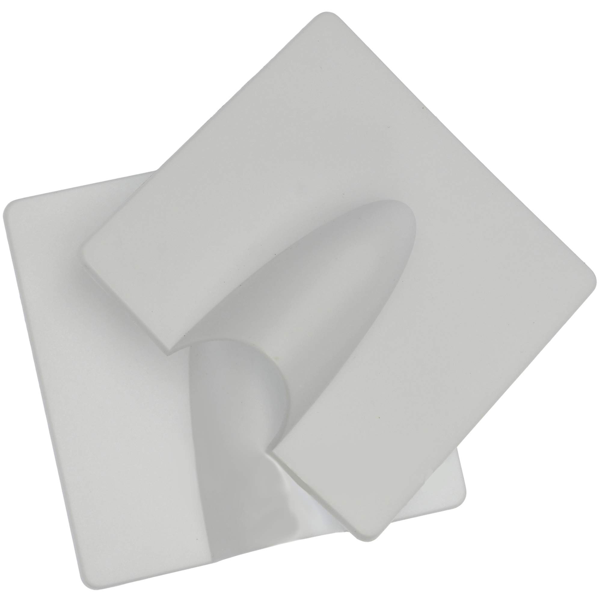 1STec 2 x White External Brick Drill Damage Weather Shield Cover for Cable Pipe Hose Hole Tidy Buster Plates fits Coaxial TV Alarm/Telephone Wire RG59 Coax CCTV Low Voltage Garden Lights Power Leads