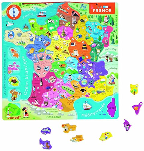 Janod - J05486 - Puzzle - France Magnétique
