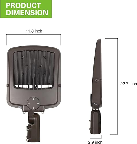 Miniatura 7 de Paquete de 3 luces LED de estacionamiento conmutables de 150 W200 W, iluminación de calle LED de 150 LMW con fotocélula equivalente a 400 W-600 W