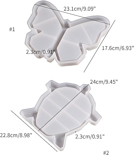Miniatura 2 de Molde de resina para bandeja de mariposa grande, molde de fundición de resina epoxi de mariposas de silicona, tapete de resina para hacer joyas