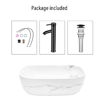 KGAR Bathroom Vessel Sink 18'' x 12.6'' Ceramic Porcelain