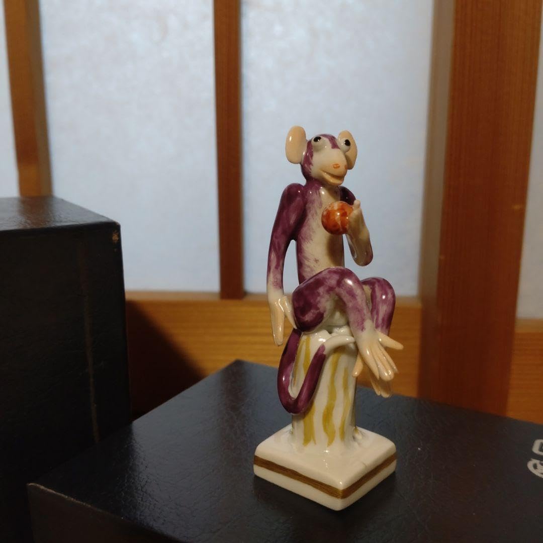 MEISSEN マイセン　置物　フィギュリン　干支　申　猿　さる　サル マイセン 置物□サル 茶色 フィギュリン 8cm 干支シリーズ 申 猿