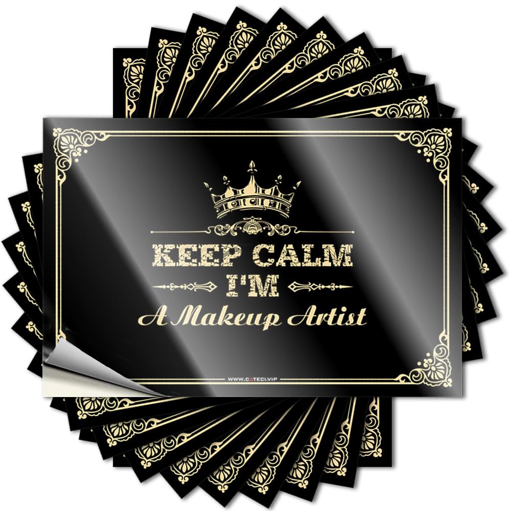 Inspirational Vinyl Decal Student Tattoo - Keep Calm I'm A Makeup Artist Cover Waterproof Vinyl Sticker(8X12CM)