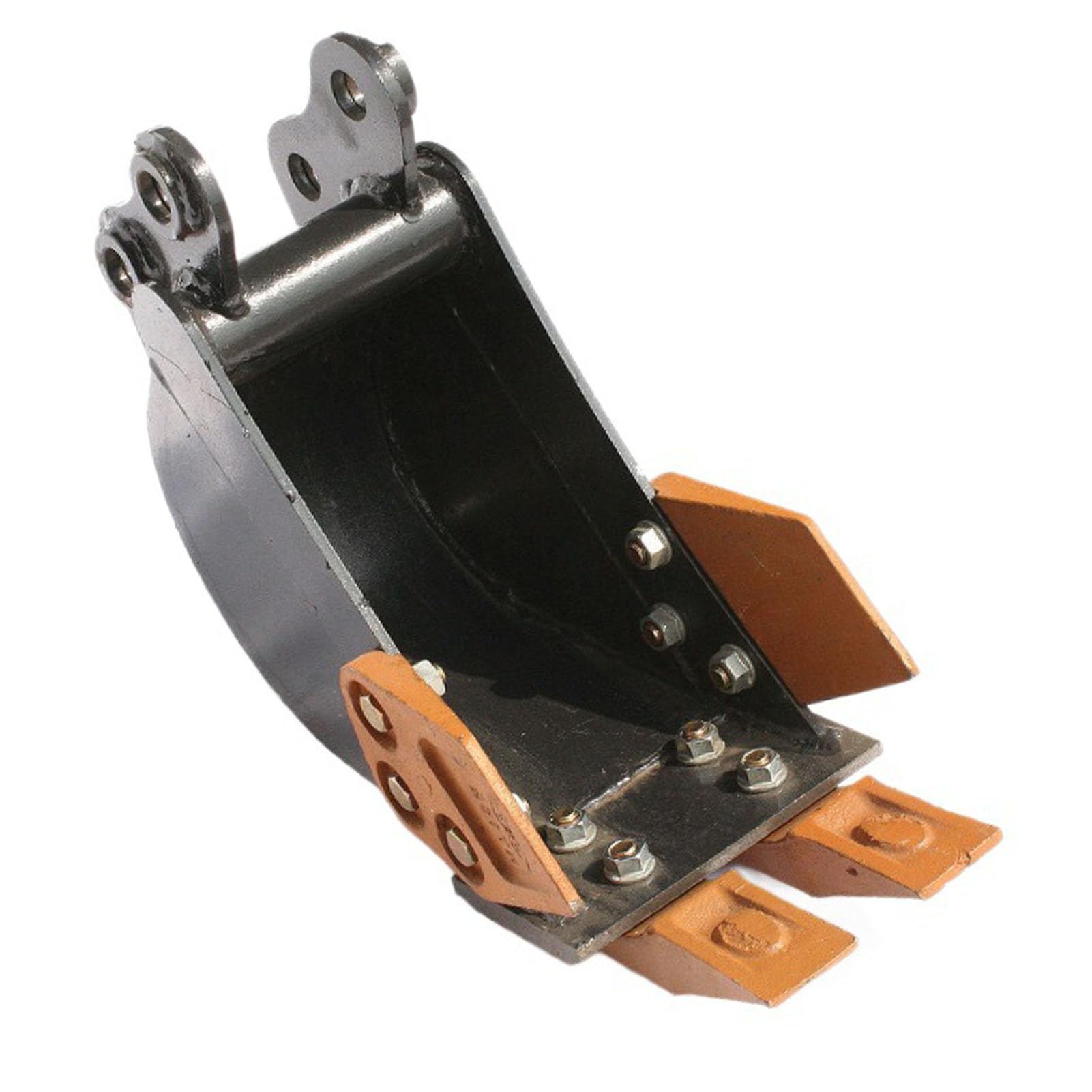 Tosuny Mini-Baggerlöffel aus Metall, 200 Mm, Robuster Baggerlöffel mit Zähnen aus Legiertem Stahl, Baggeraufsatz für 2-Tonnen-Minibagger, Ideal für Kleine Bagger