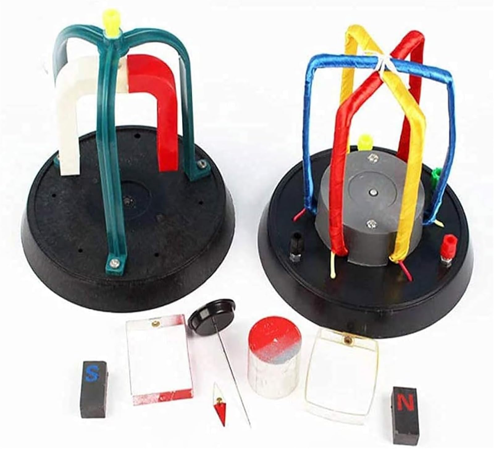 OLSKFUH Three-Phase Induction Motor Model Physical Electromagnetism Experiment Equipment Three-Phase Motor Principle Demonstrator Physics Experiment Equipment Teaching Instrument