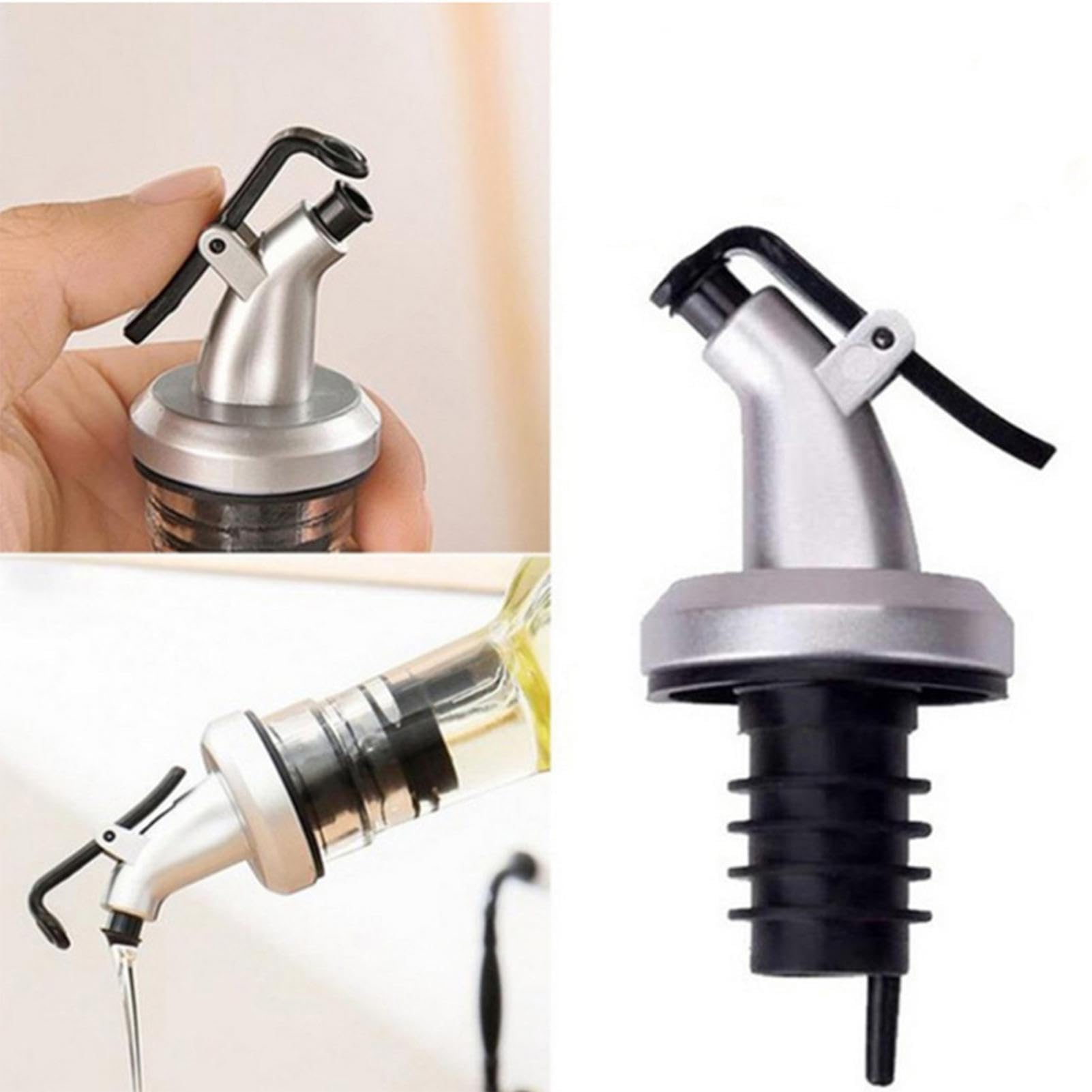 Genérico Olive Oil - Bottle Spout for Hand Pouring | Classic Top Dispenser with Dust Cap Cover & Drip Control Design for Cooking Oils, Vinegar Use, Syrup Bottles and Kitchen Meal Prep