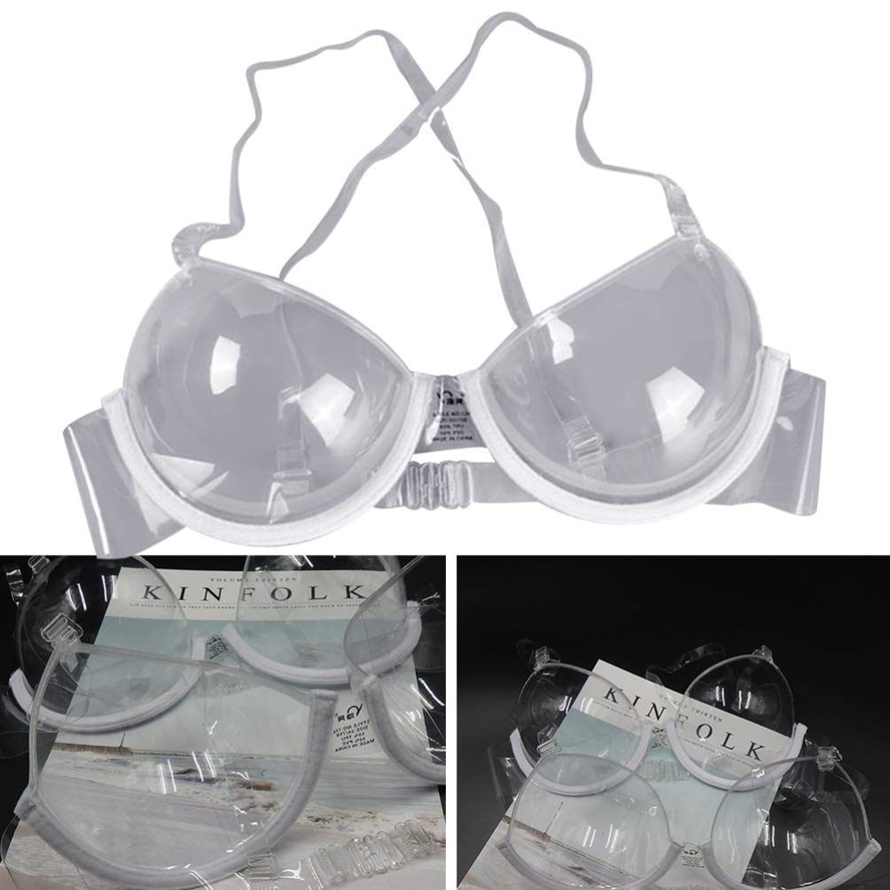 PRETYZOOM Soutien-gorge transparent pour femme - Soutien-gorge transparent - Réglable - Soutien-gorge jetable - Taille 34