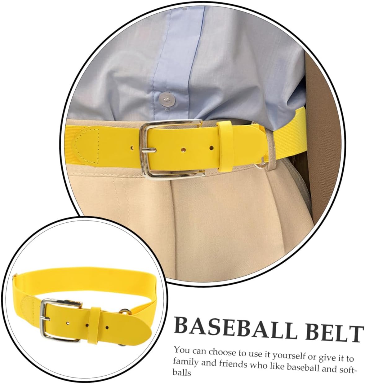 Baseball Belt and Football Girdle Elastic Softball Belt Adjustable for Men Women Youth Outdoor Sports Yellow Stretch Waistband Random Color