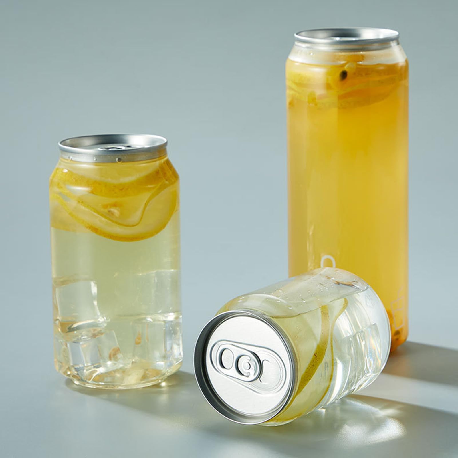 Tazze monouso in plastica Pet per sigillare lattine, con coperchi in Alluminio, a Tenuta stagna e Adatte al Contatto con Gli Alimenti, compatibili con Macchine sigillatrici per lattine, 400