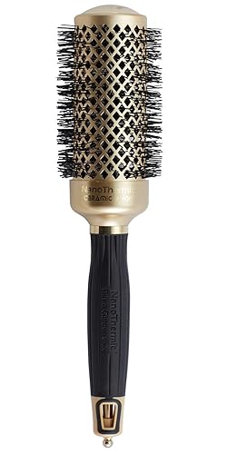 Miniatura 44 de Olivia Garden NanoThermic Ceramic + Ion Round Thermal Hair Brush - Not Electrical - Professional Blowout Brush for Normal to Thick Hair Dorado