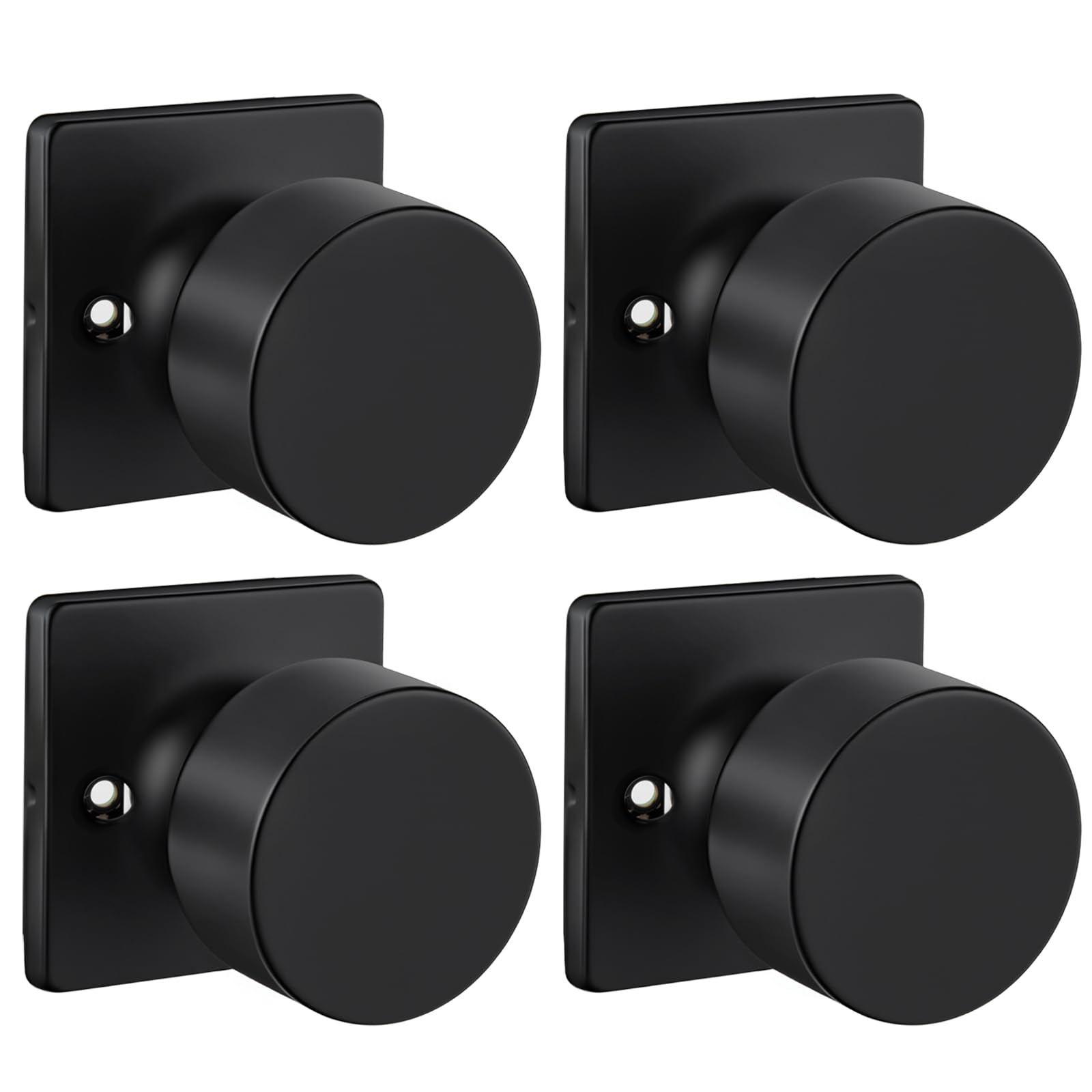 Haidms Black Interior Door Knobs - 8 Pack -20 Haidms Black Interior Door Knobs - 8 Pack -20