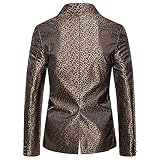HuanHaoYu Marynarka męska biznesowa wesele codzienne męskie płaszcze unikalny West Noble slim fit garnitur, Kawa, XXL