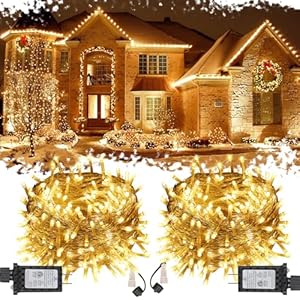 2-Pack Total 136FT 400LED Connectab...