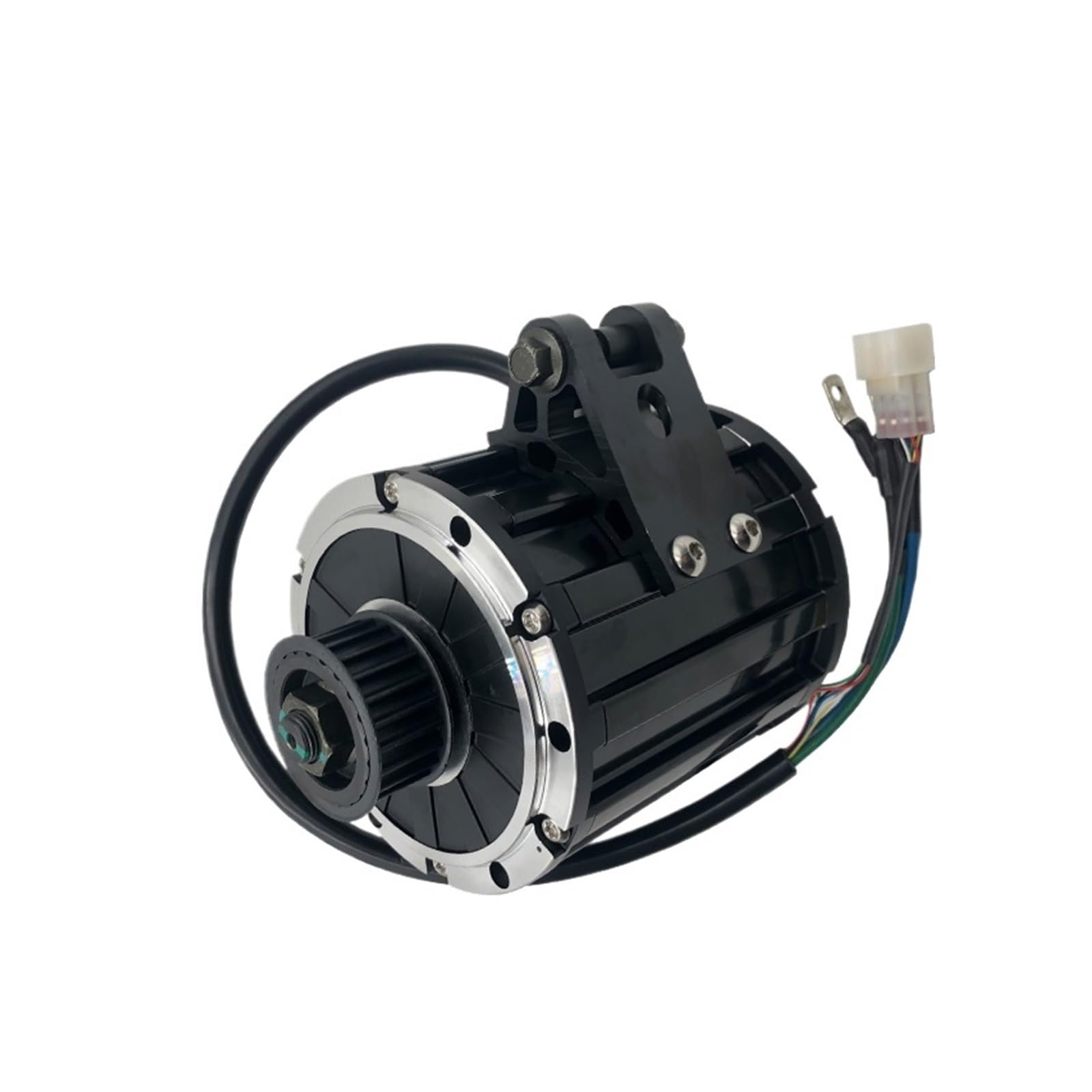 Mid Drive Motor, QS120 2000W 70H 4600RPM Mid Drive Motor with Belt or 428 Sprocket with EM-100 Controller and DKD Speedometer T08 Throttle(Belt Type)