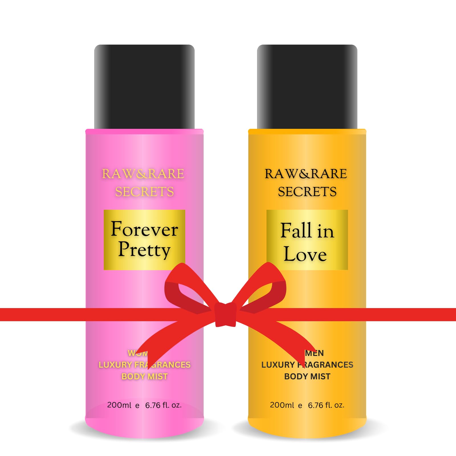 Raw&Rare Secrets Women Body Mist Combo Pack 2 x 200ml | Forever Pretty and Fall in Love | Body Mist for women Long Lasting | Womens Body Mist pack of 2-image-44