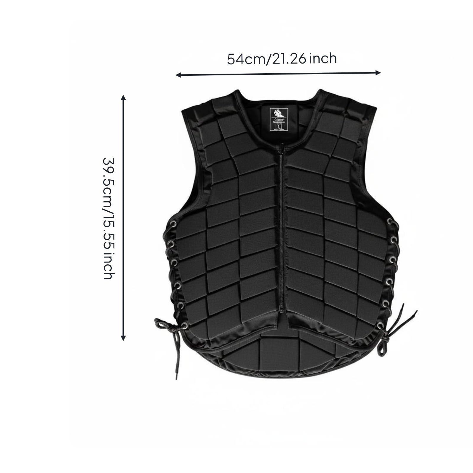 Gilet Protettivo Equestre Gilet di Equestre Corpetto da Equitazione Panciotto Protettivo con Rivestimento in Poliestere E Schiuma Eva Adatto per Maneggio Monta Quotidiana Preparazione