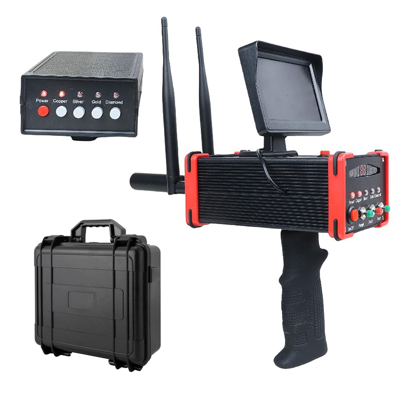 JKJZSALJ Underground Metal Detector with Gold and Silver Scanning, Adjustable Search Speed and Range, Ideal for Treasure Hunting and Metal Detection