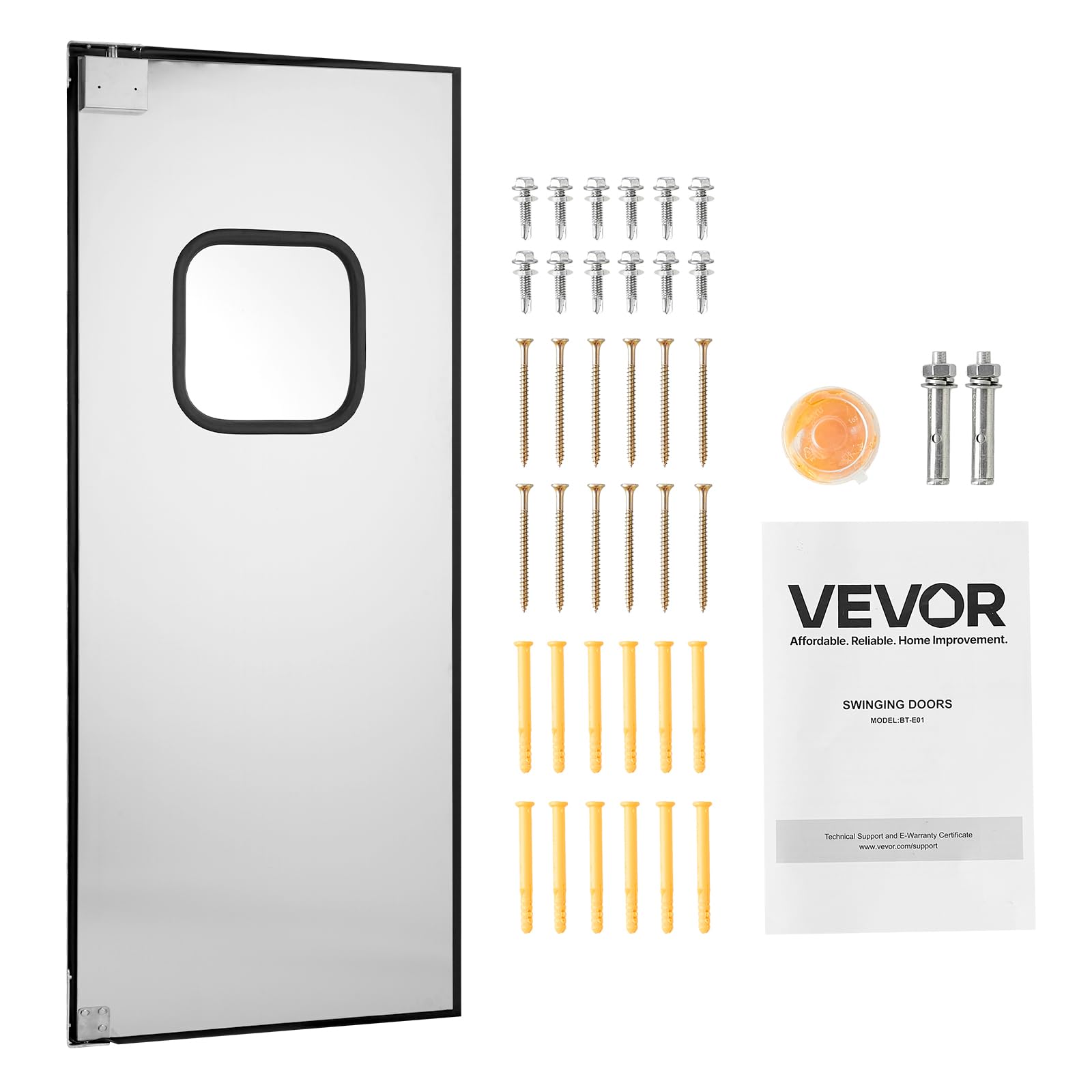 VEVOR Traffic Swing Door, Single Panel Fits Door Opening 36