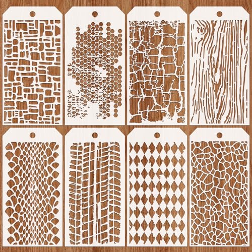 JSRQT 8 Pack Stencil Set for Painting and Crafting – Affordable Art Tools JSRQT 8 Pack Stencil Set for Painting and Crafting – Affordable Art Tools