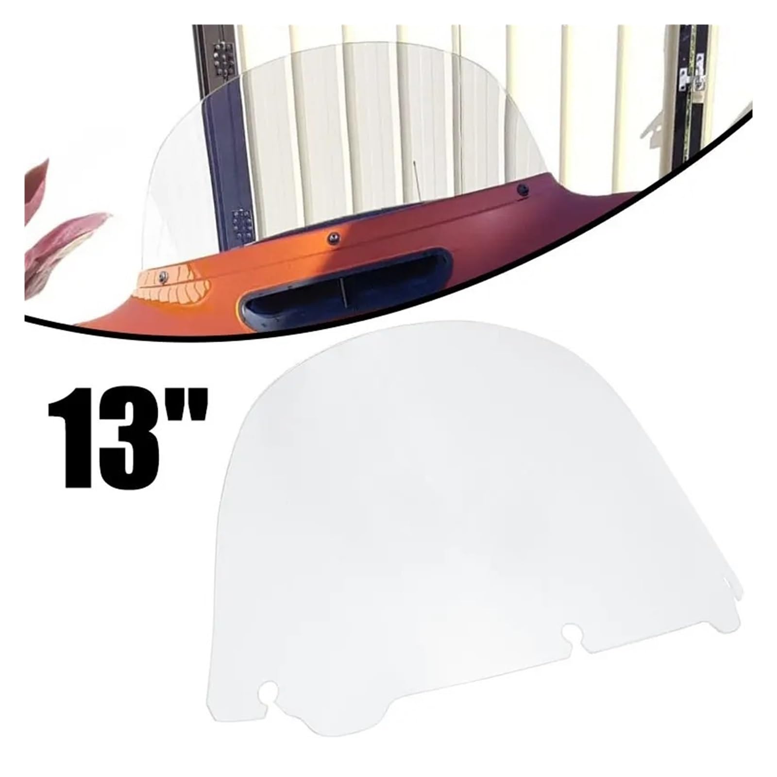 Deflettore Per Touring Per Street Glide Electra Classic 2014-up Moto Parabrezza Da 13" Deflettori Antivento Copertura Cupolino Moto