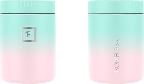 Miniatura 8 de IRON FLASK - Tarro de comida de hierro  13.5 oz y 16 oz, cuchara plegable, a prueba de fugas, termo aislado al vacío, acero inoxidable, almuerzo de