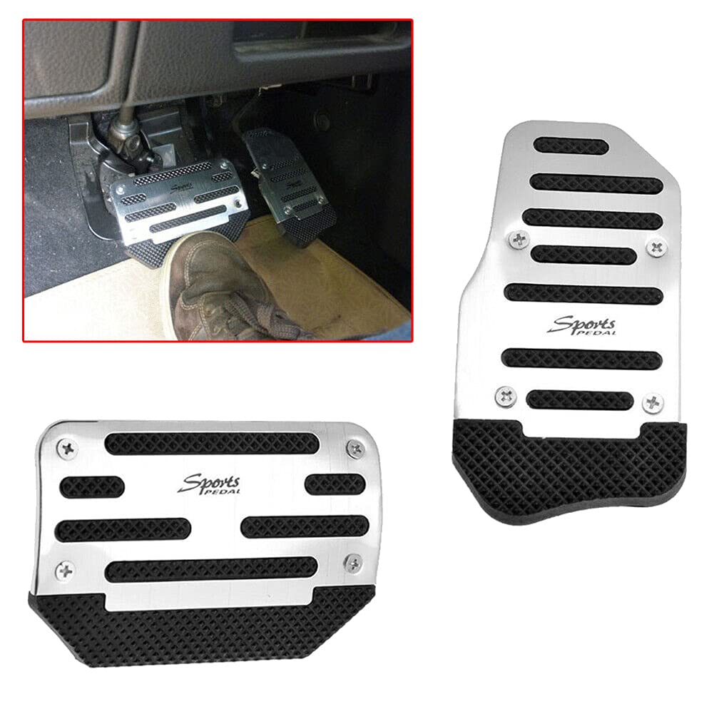Juego de 2 pedazos de acelerador de gas y pedal de freno para coche de transmisión automática universal