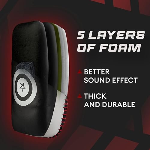 Miniatura 2 de Yes4All Boxing Strike - Almohadilla Thai Curvada MMA Strike Kick Shield, Coaching Extra Acolchado para Sparring para Kickboxing y Autodefensa, se