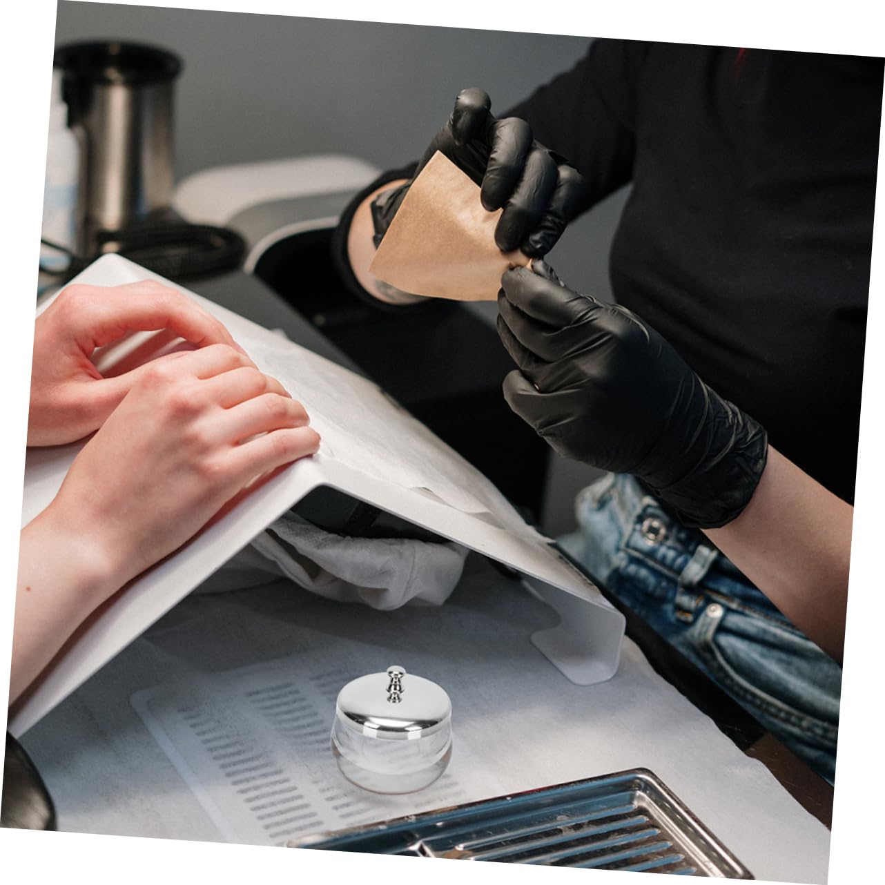 Healeved Nail Gel Polish Remover Bowl 2pcs Nail Polish Remover Containers Manicure Pen Washing Containers