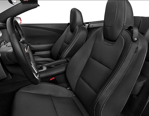 Fundas de asiento personalizadas para Chevrolet Camaro 2010-2015 5 generación Camaro LT LS SS Coupé, fundas de asiento de piel sintética