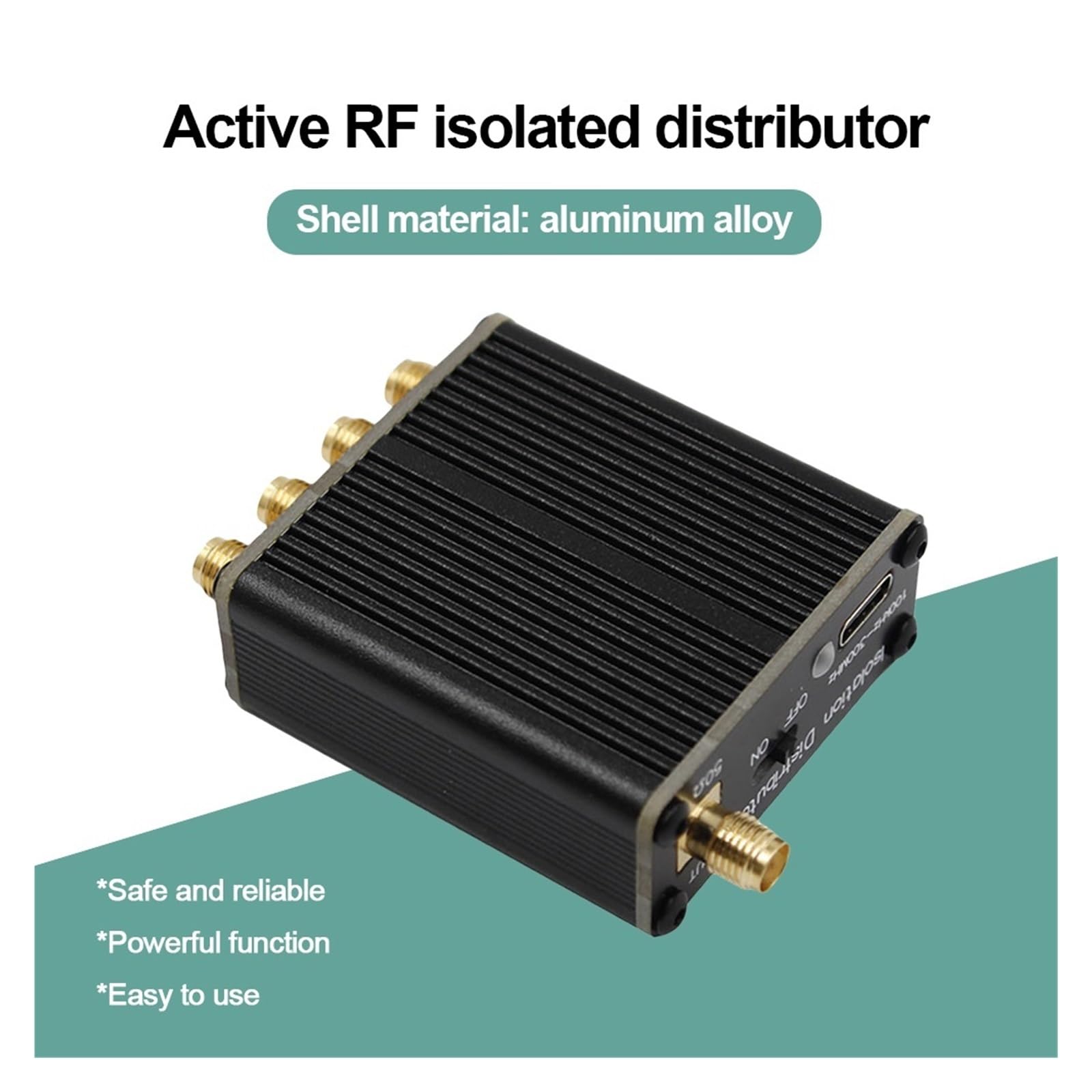 Divisor De Señal RF, Fuente, Dispositivo Distribución 100 KHz A 150 MHz For Antena Radio Fácil Amplia Compatibilidad