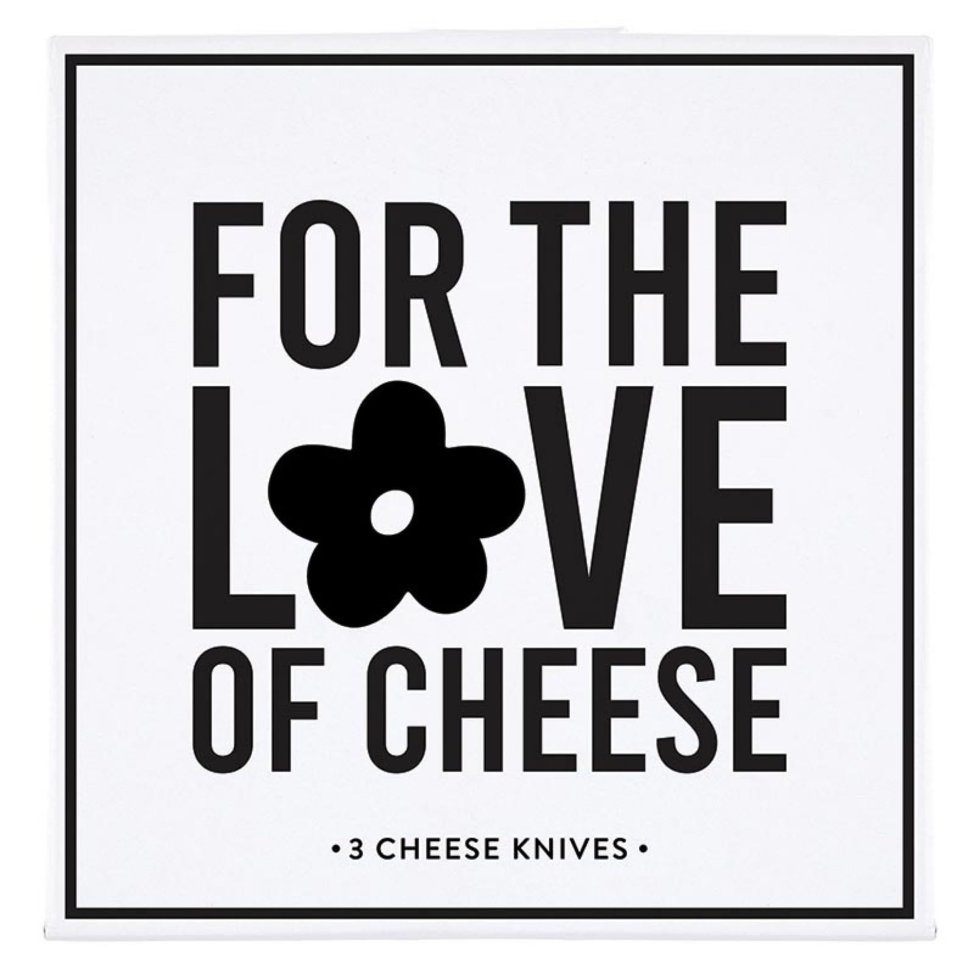 Santa Barbara Design Studio Cheese Knives Ceramic and Stainless Steel Knife Set Gift Book Box, 3-Pieces, Daisies