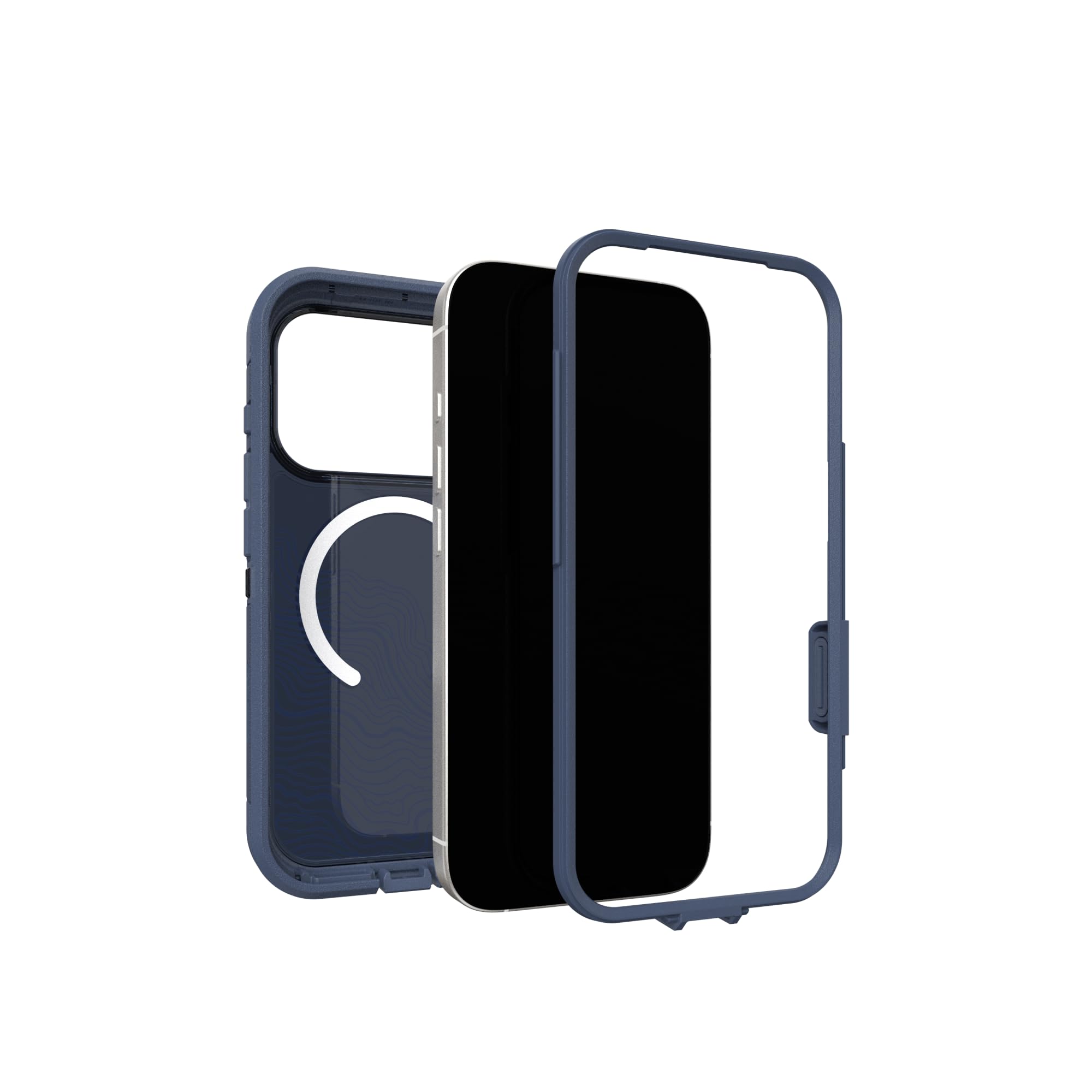 OtterBox iPhone 17 Pro Defender Series Pro XT przezroczyste etui - Offgrid - niebieskie - wytrzymałe, wytrzymałe i trwałe etui na iPhone'a, zatrzaski na MagSafe