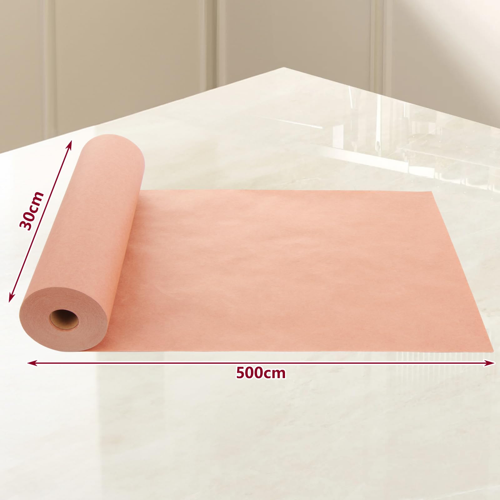 ASelected Butcher Paper Pink papier rzeźniczy BBQ 45 cm x 53 m, niewoskowany papier rzeźniczy do grilla, do wędzenia, opakowania mięsne dla doskonałych rezultatów grillowania – soczyste mięso i