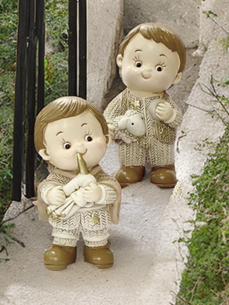 Personnages crèche enfants 8 pièces en résine 6 cm