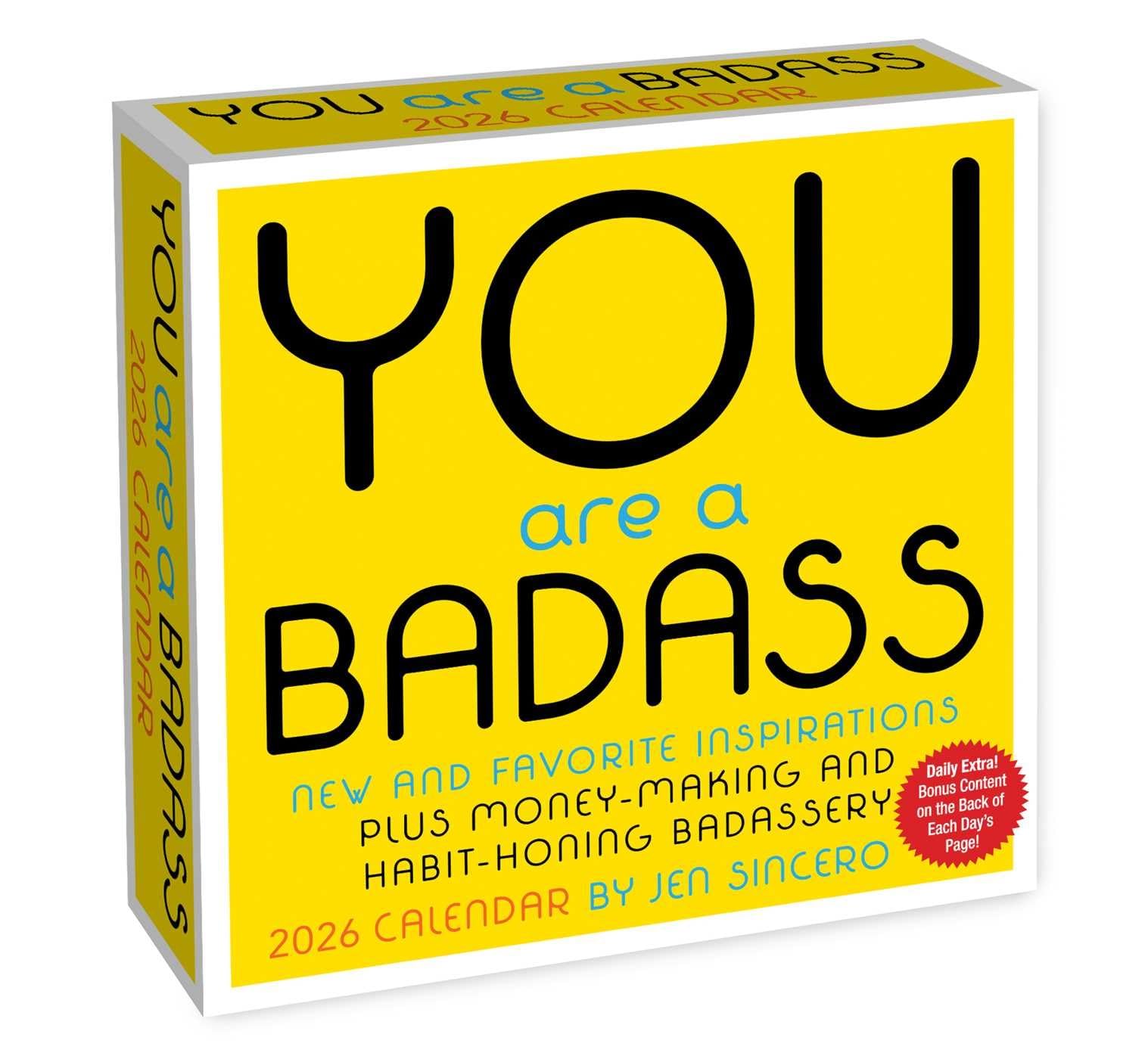 You Are A Badass 2026 Day-to-day Calend