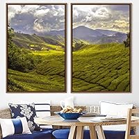 2 Piece Framed Canvas Wall Art Greenlands Canvas Prints Home Artwork Decoration for Living Room,Bedroom - 16