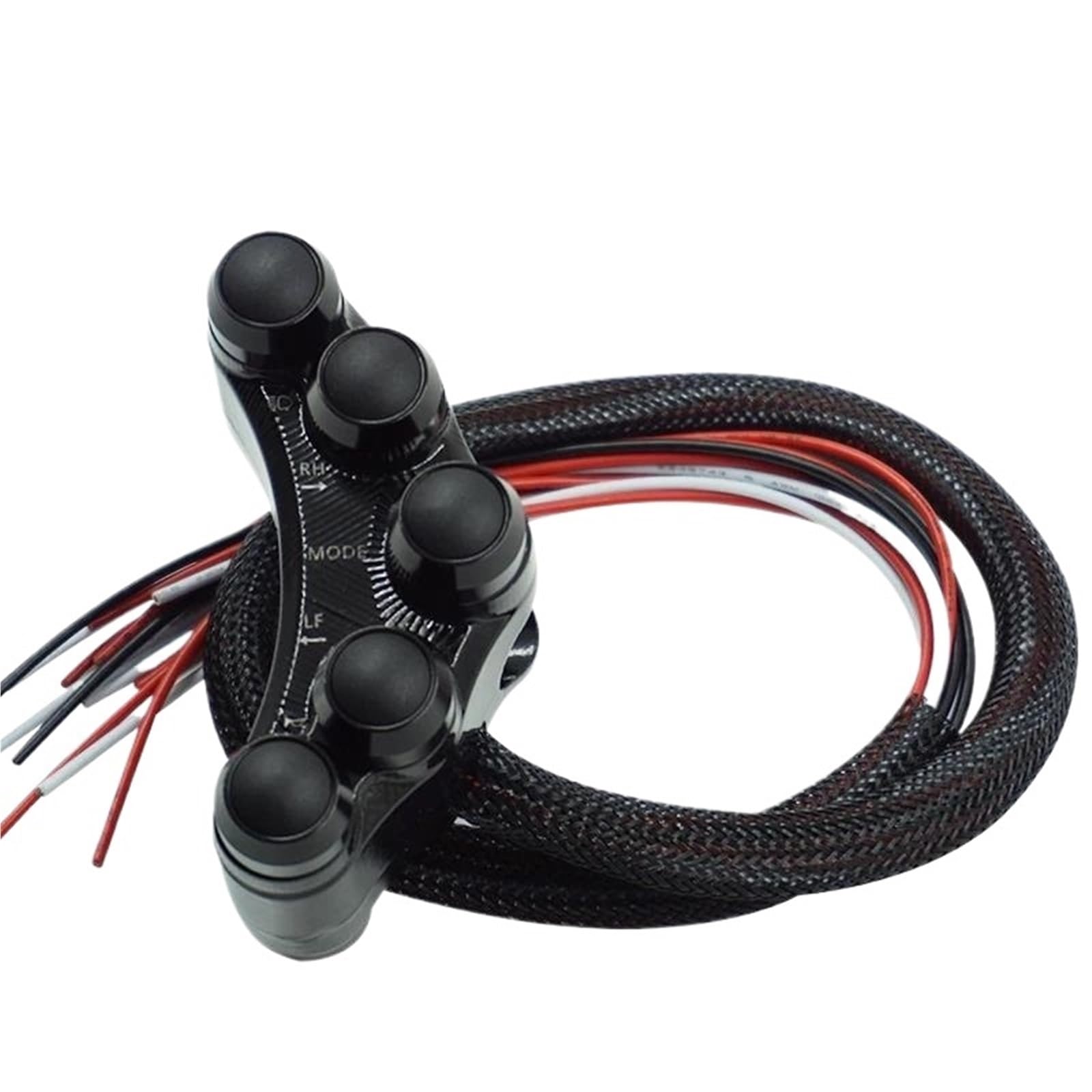Interruptor de Control Manual CNC Universal para Motocicleta, Montaje en Manillar de 7/8", Faro, Intermitentes, bocina antiniebla, Luces de Emergencia, Interruptor de Encendido/Apagado.