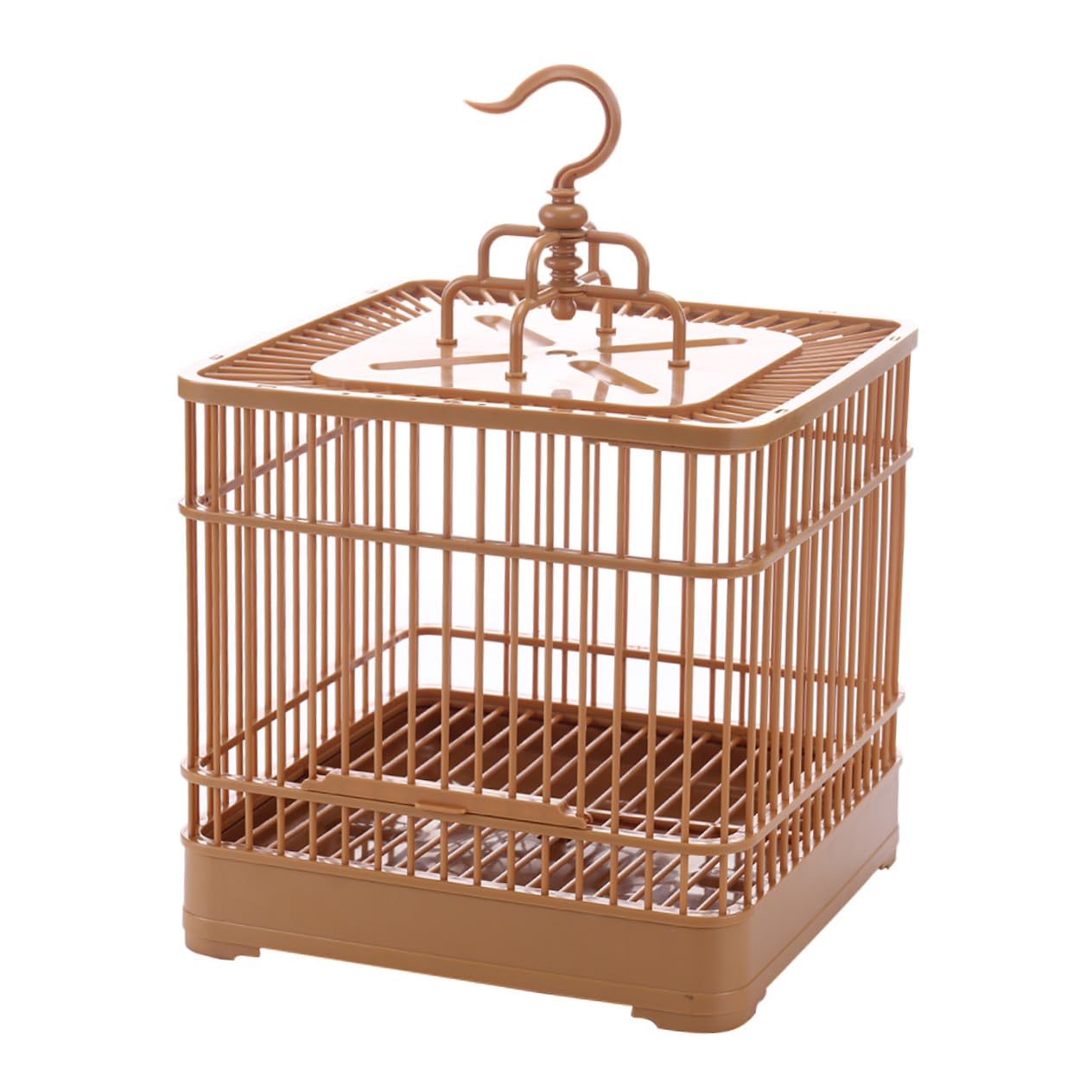 Cage Per Uccelli in Plastica Con Gancio Per Appendere E Base Rimovibile Palo Di Appoggio Per Giocare Adatto Per Pappagalli E Calopsitte Facile Da Pulire E Trasportare