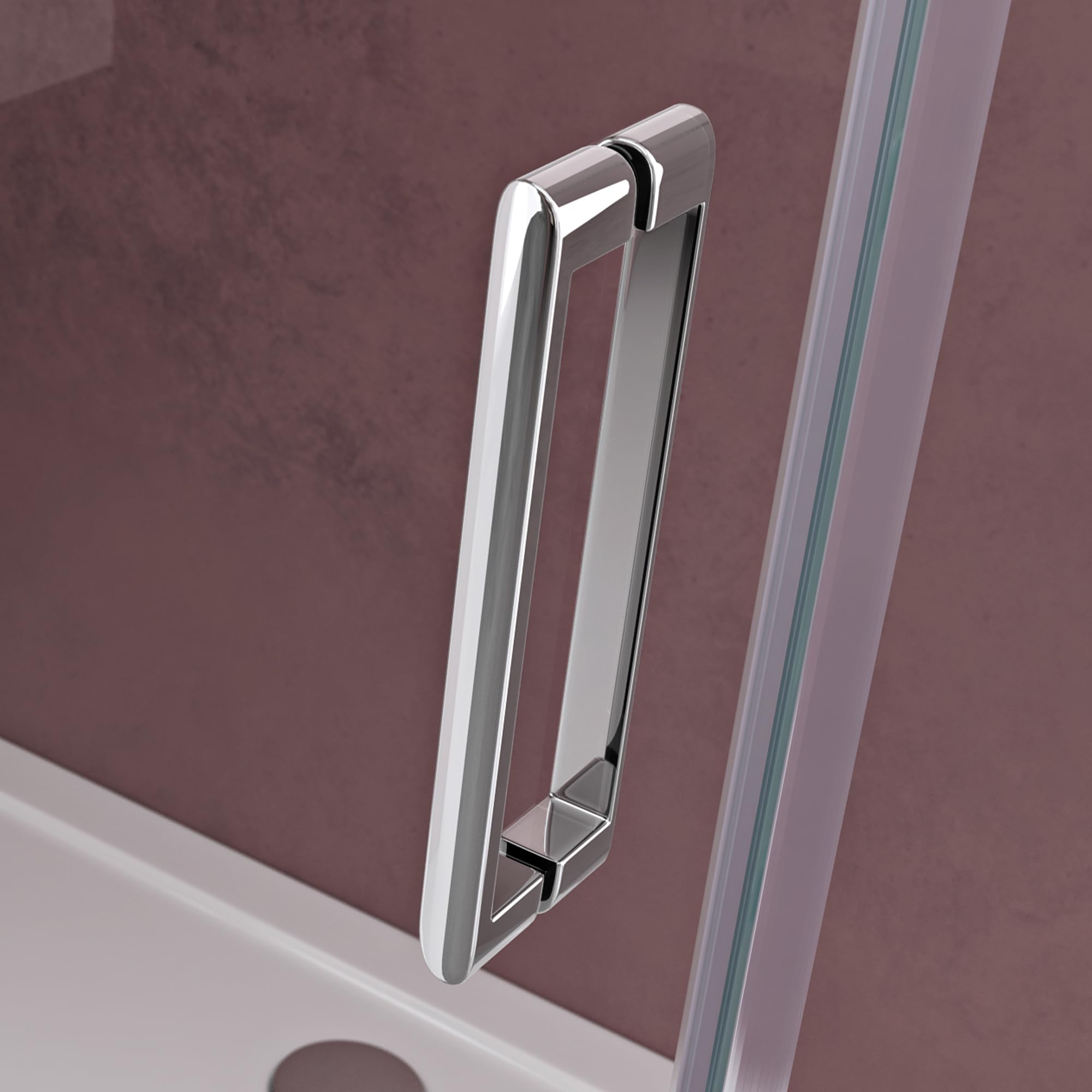 Cabine de Douche Angulaire 75x90CM H198 Verre Transparent Fixe+Saloon 2 Pivotantes 75 mod. West