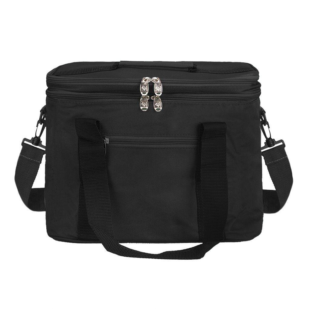 Portable Large Lunch Bag Women Insulated Cooler Handbag Adult Hot Food  Handy Storage Tote Foldable Shoudler Bag Ice Pack Drink Bottle Container