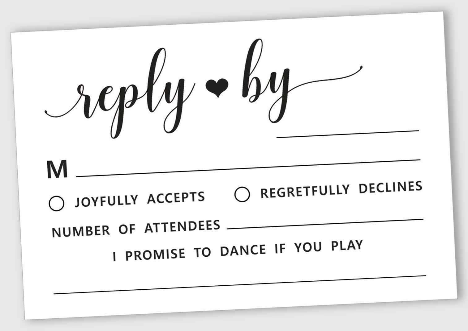 Cartes RSVP vierges avec enveloppes pour organiser votre repas de mariage ou fiançailles