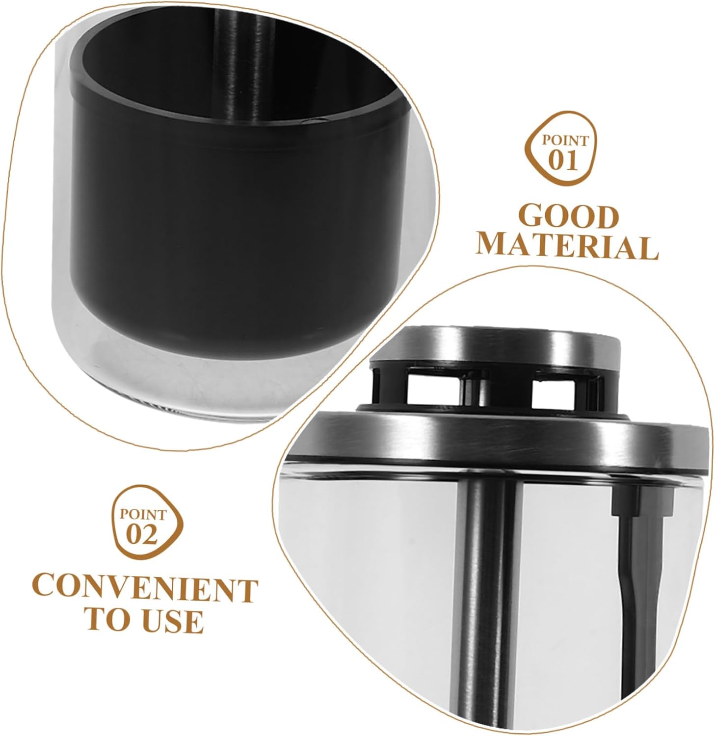 Multi-function Storage Bucket Straw Spoon Holder Silverware Holder for Kitchen