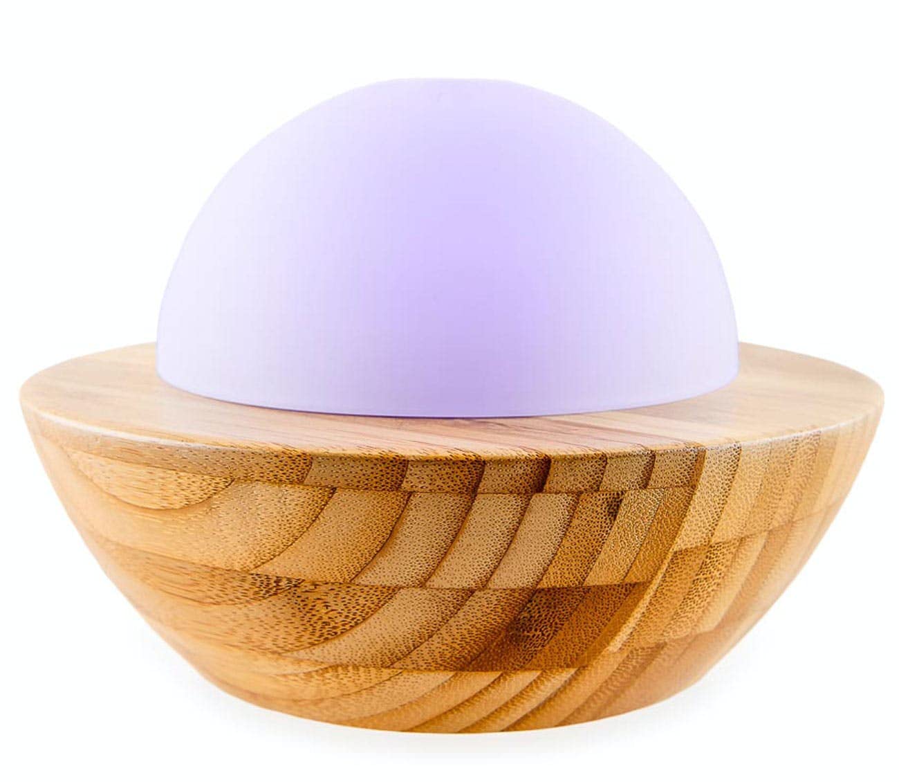 MADE BY ZEN SKYE : Essential Oil Aroma Diffuser with Mood Lighting : Bamboo & Glass : Plug In