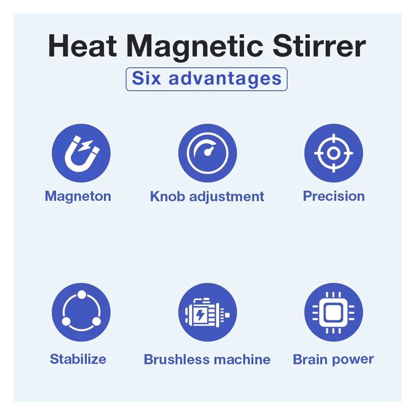 Agitatore Magnetico Agitatore magnetico con piastra riscaldante da 1L, miscelatore a temperatura costante, miscelatore magnetico riscaldante da 220 V(US 110V)