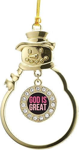 Miniatura 65 de Inspired Silver - Esquema de Virginia Occidental - Adorno de Navidad dorado - Adorno circular para árbol de Navidad con circonita cúbica